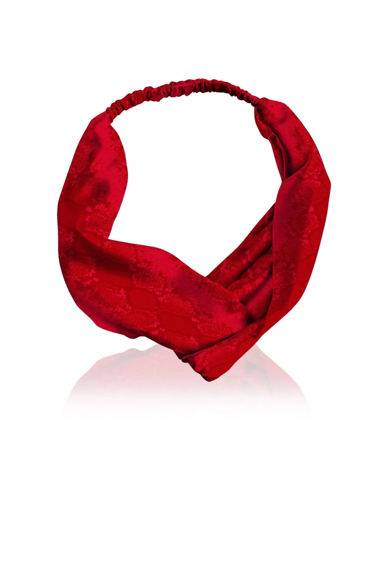 Made with Cupro  Vegan Silk headband in Blood Stone