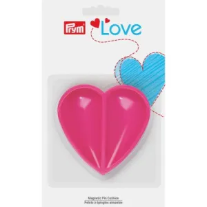 Magnetic Pin Cushion, PINK Heart & White Polka Dot