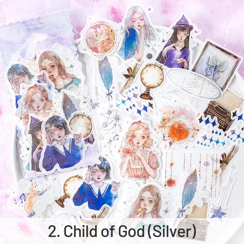 Maiden's Wish Cartoon Hot Stamping Washi Stickers