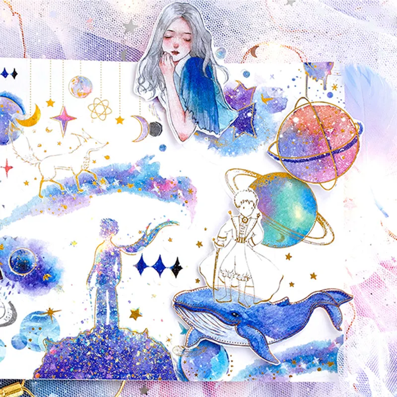 Maiden's Wish Cartoon Hot Stamping Washi Stickers