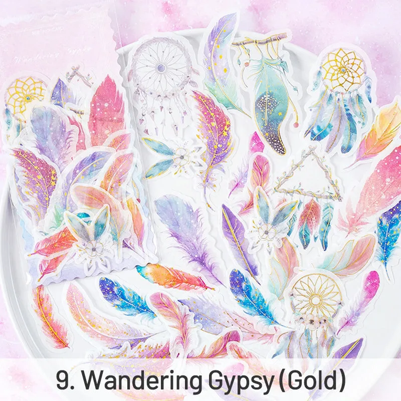 Maiden's Wish Cartoon Hot Stamping Washi Stickers
