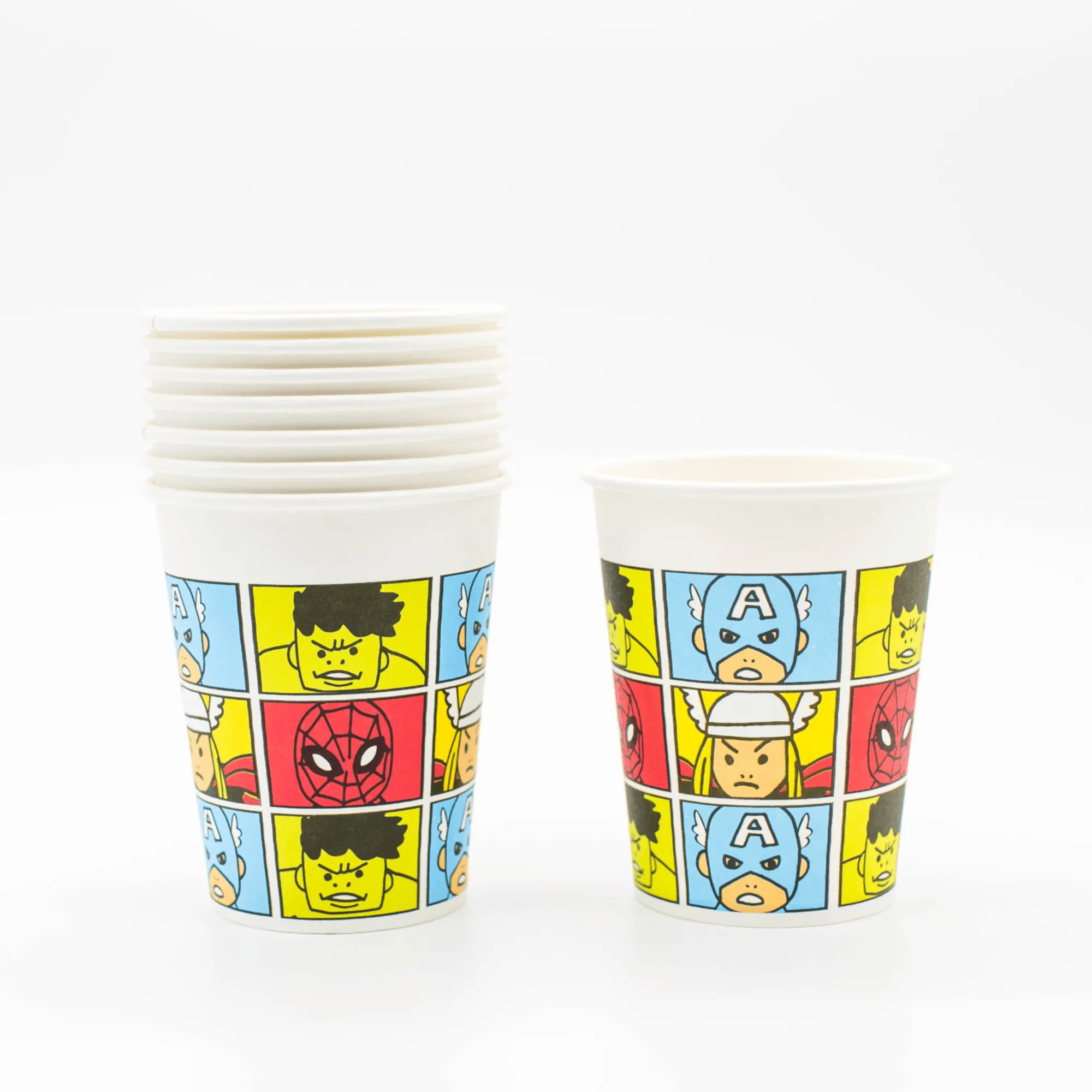 Marvel Avengers Comic Strip Cups (8 Pack)