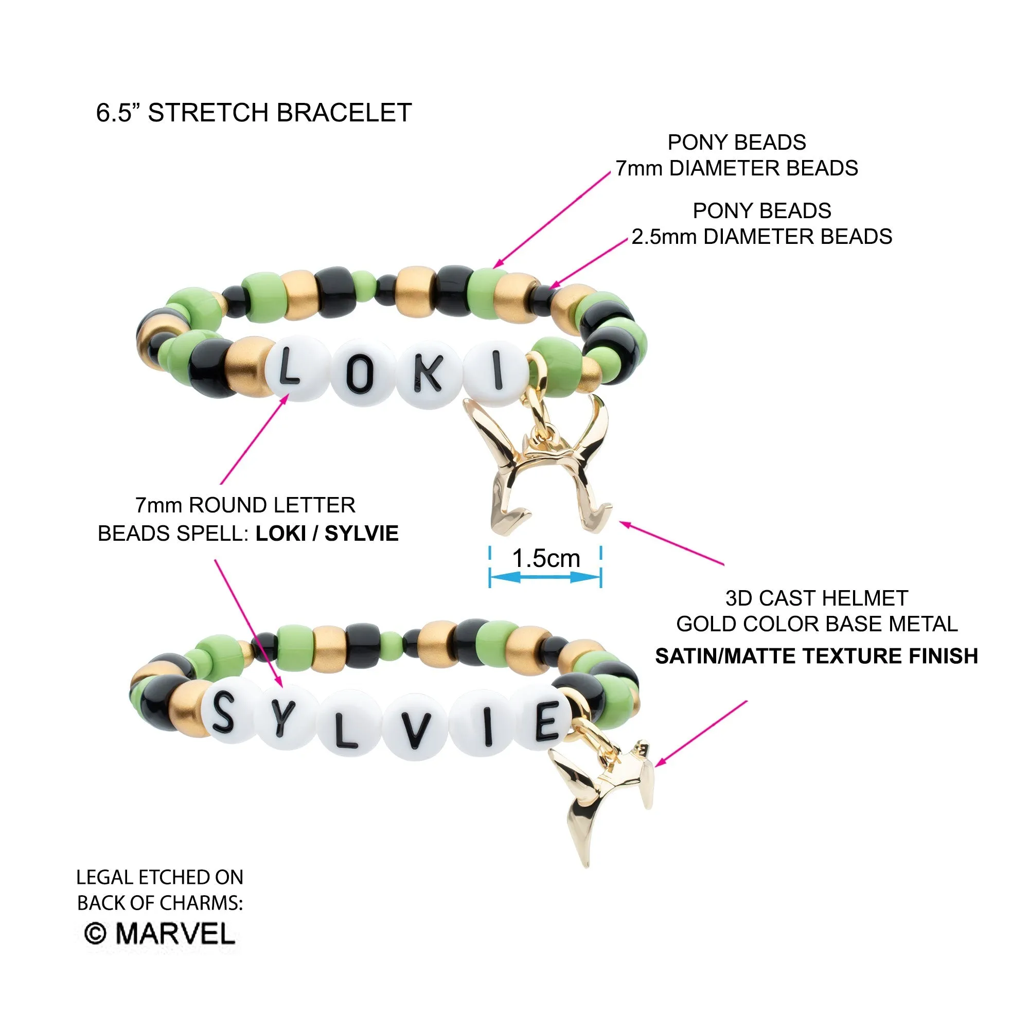 Marvel Loki Sylvie Besties Bracelet Set