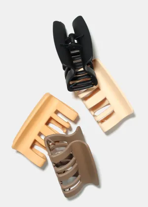 Matte Solid Color Claw Clip