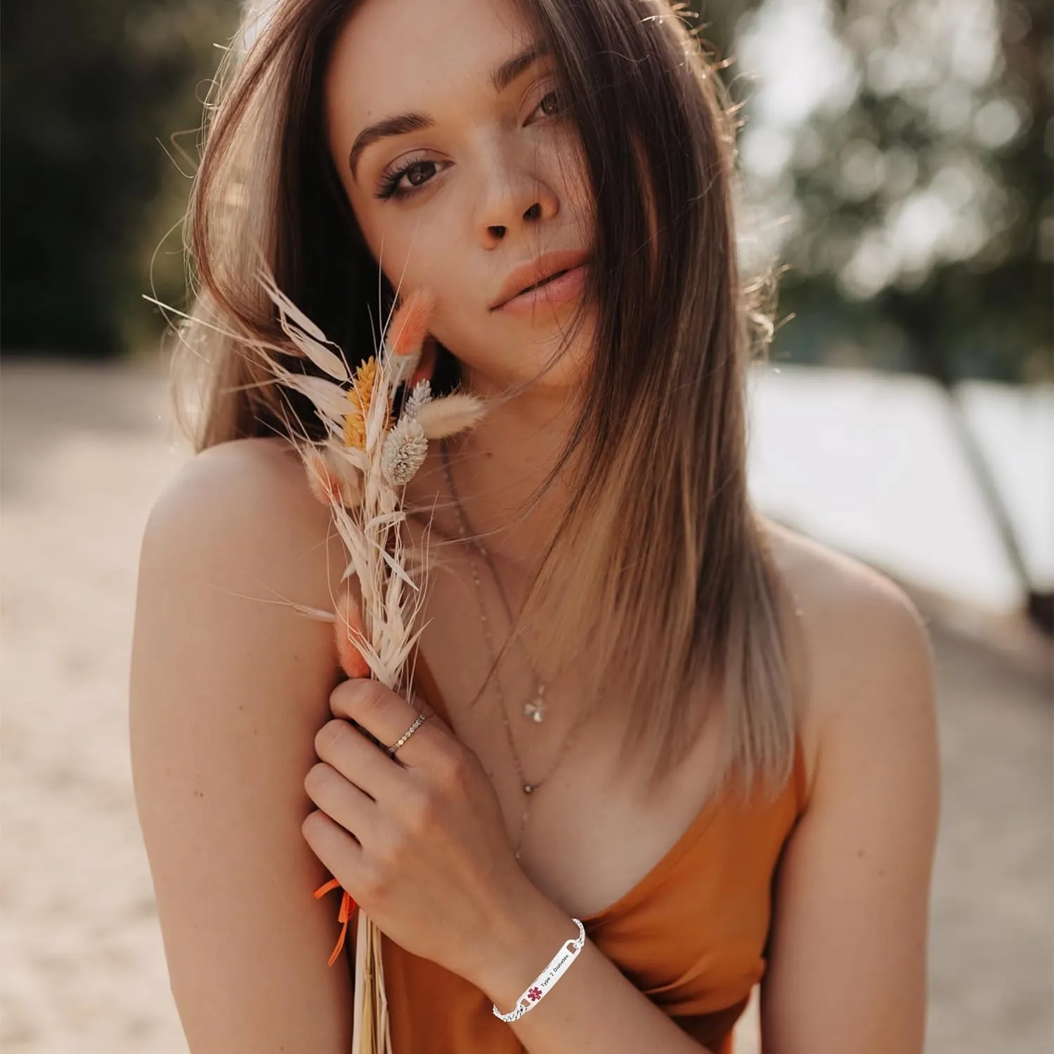 Medical Alert Seizure Addison Diabete Bracelets for Women Mens Emergency Health First Aid Bracelets for Family Adjustable Stainless Steel Jewelry