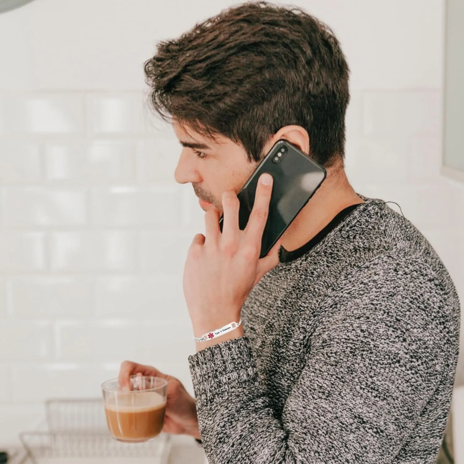 Medical Alert Seizure Addison Diabete Bracelets for Women Mens Emergency Health First Aid Bracelets for Family Adjustable Stainless Steel Jewelry