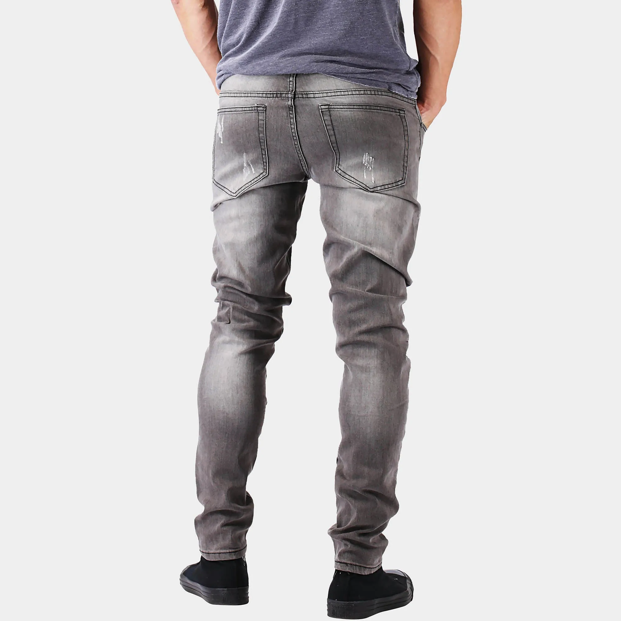 Men's Fashion Distressed Biker Jeans