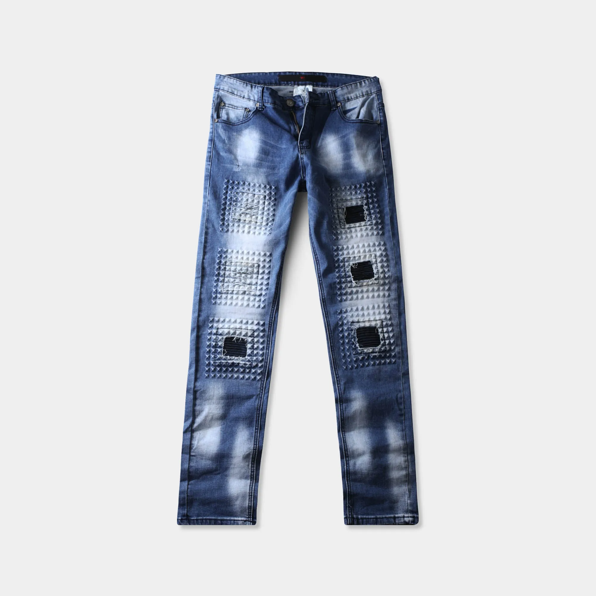 Men's Fashion Distressed Biker Jeans