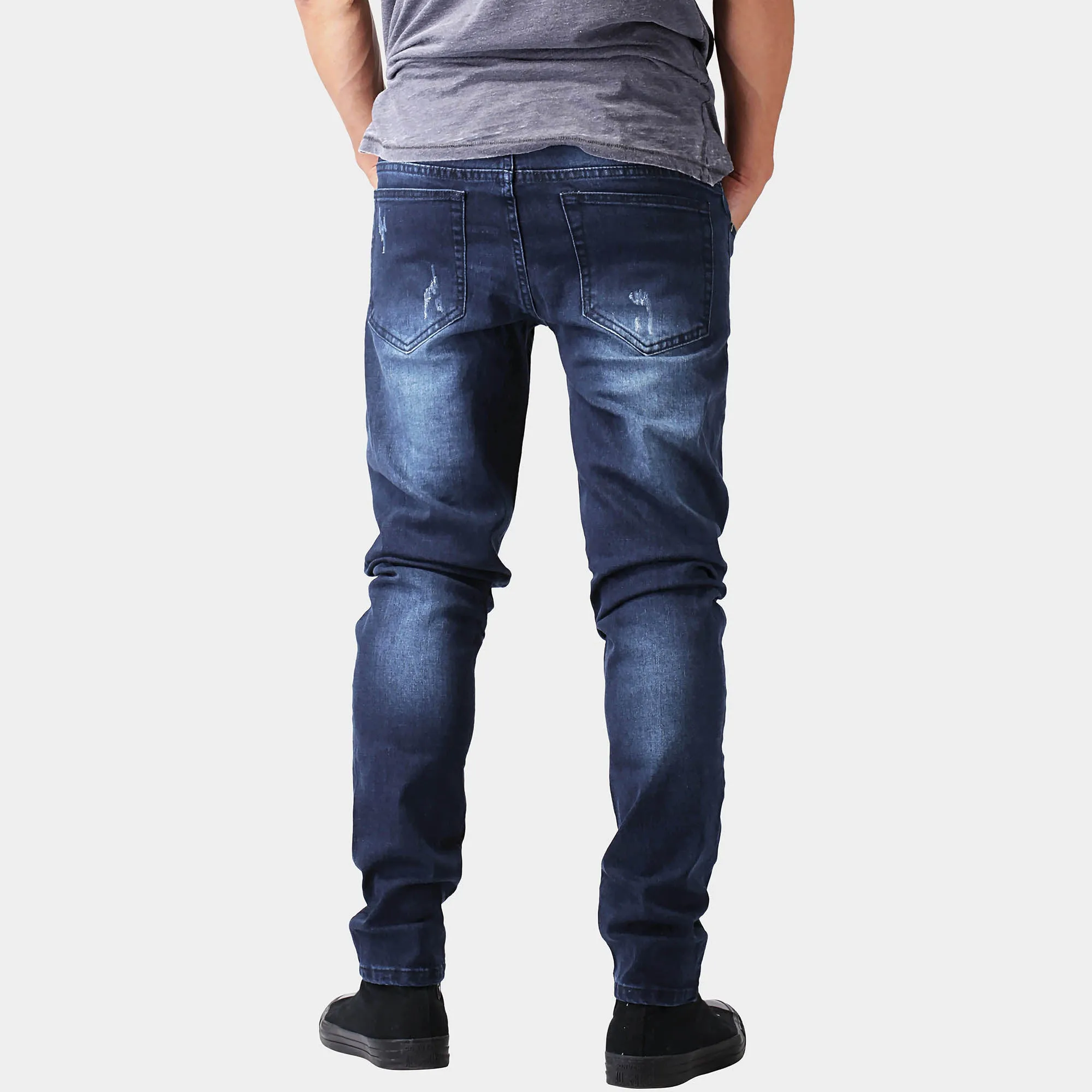 Men's Fashion Distressed Biker Jeans