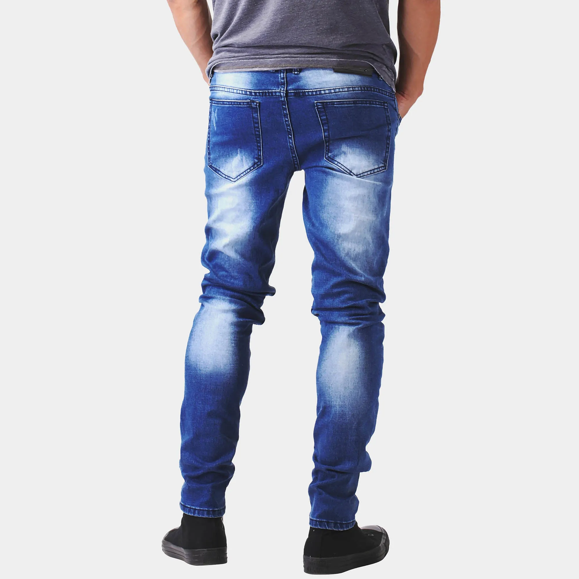 Men's Fashion Distressed Biker Jeans