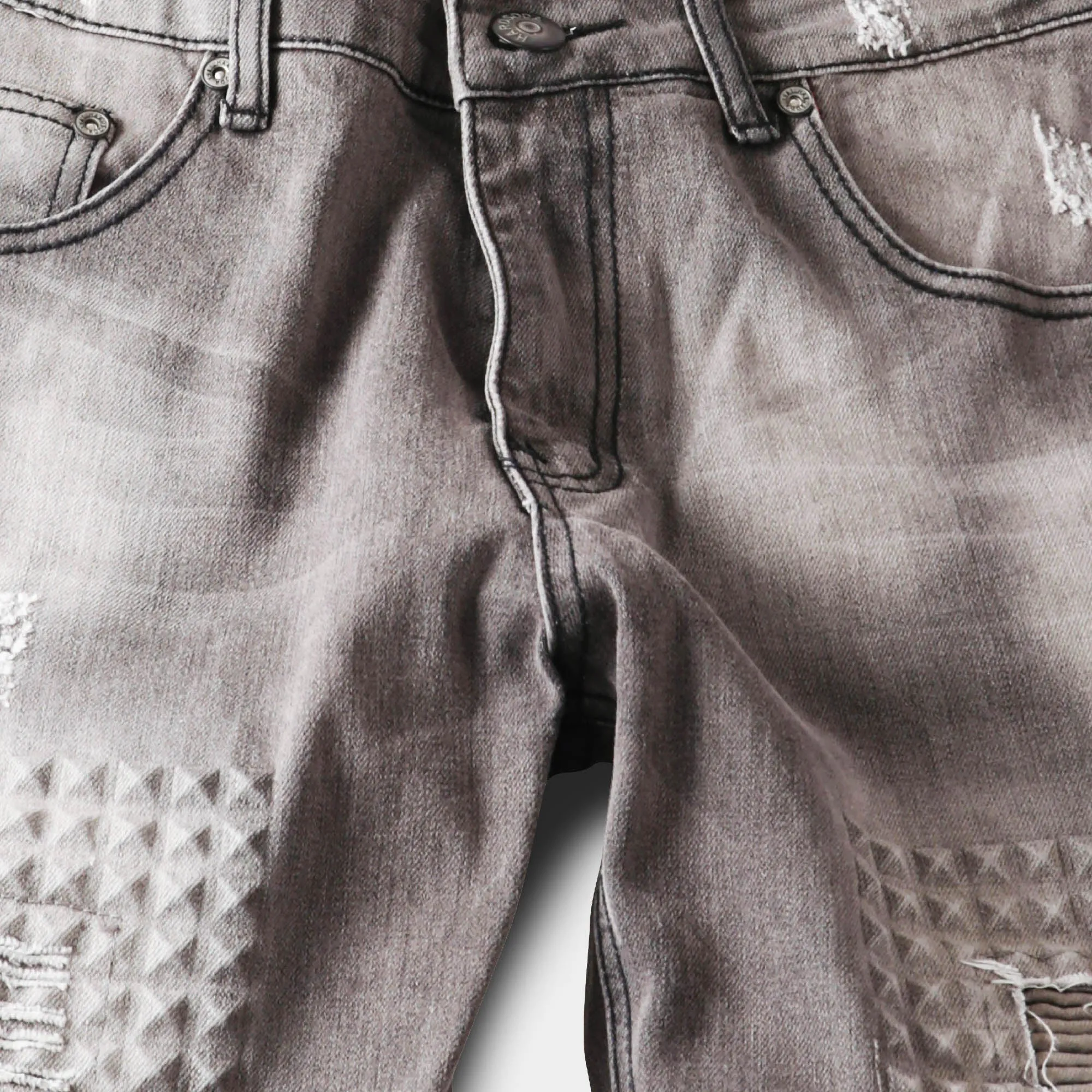 Men's Fashion Distressed Biker Jeans