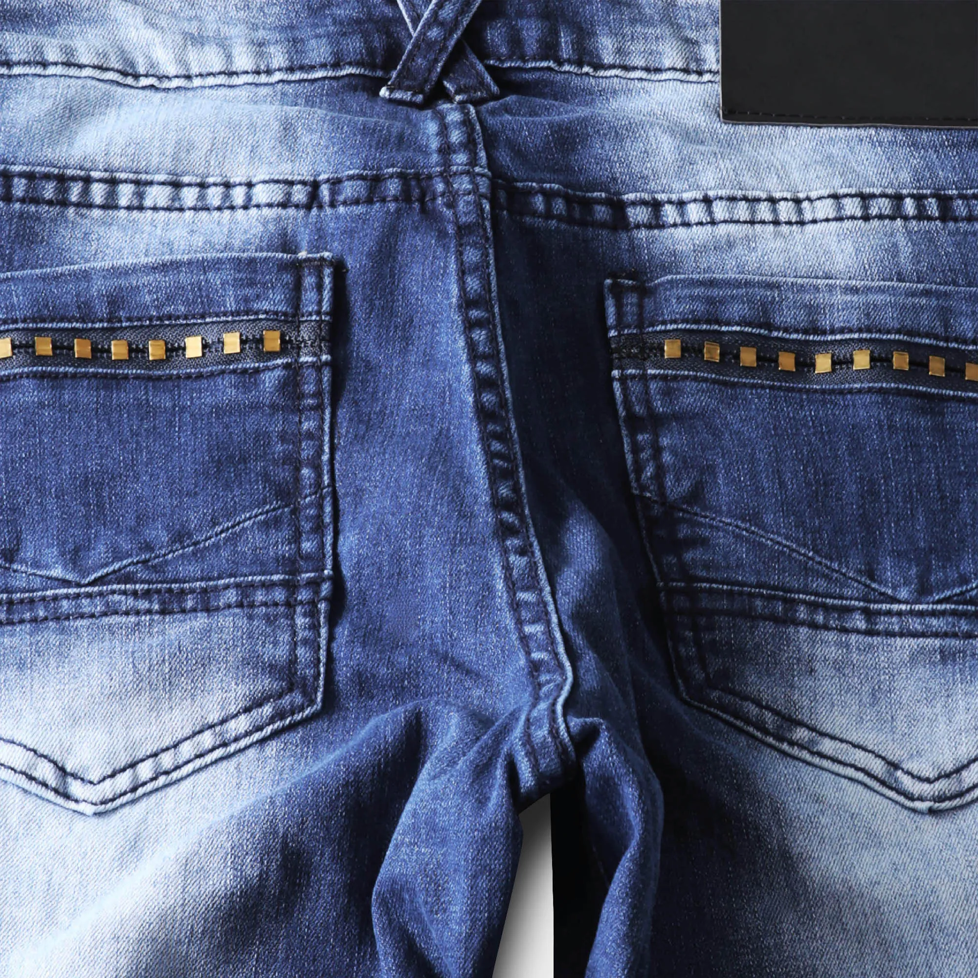 Men's Fashion Distressed Biker Jeans