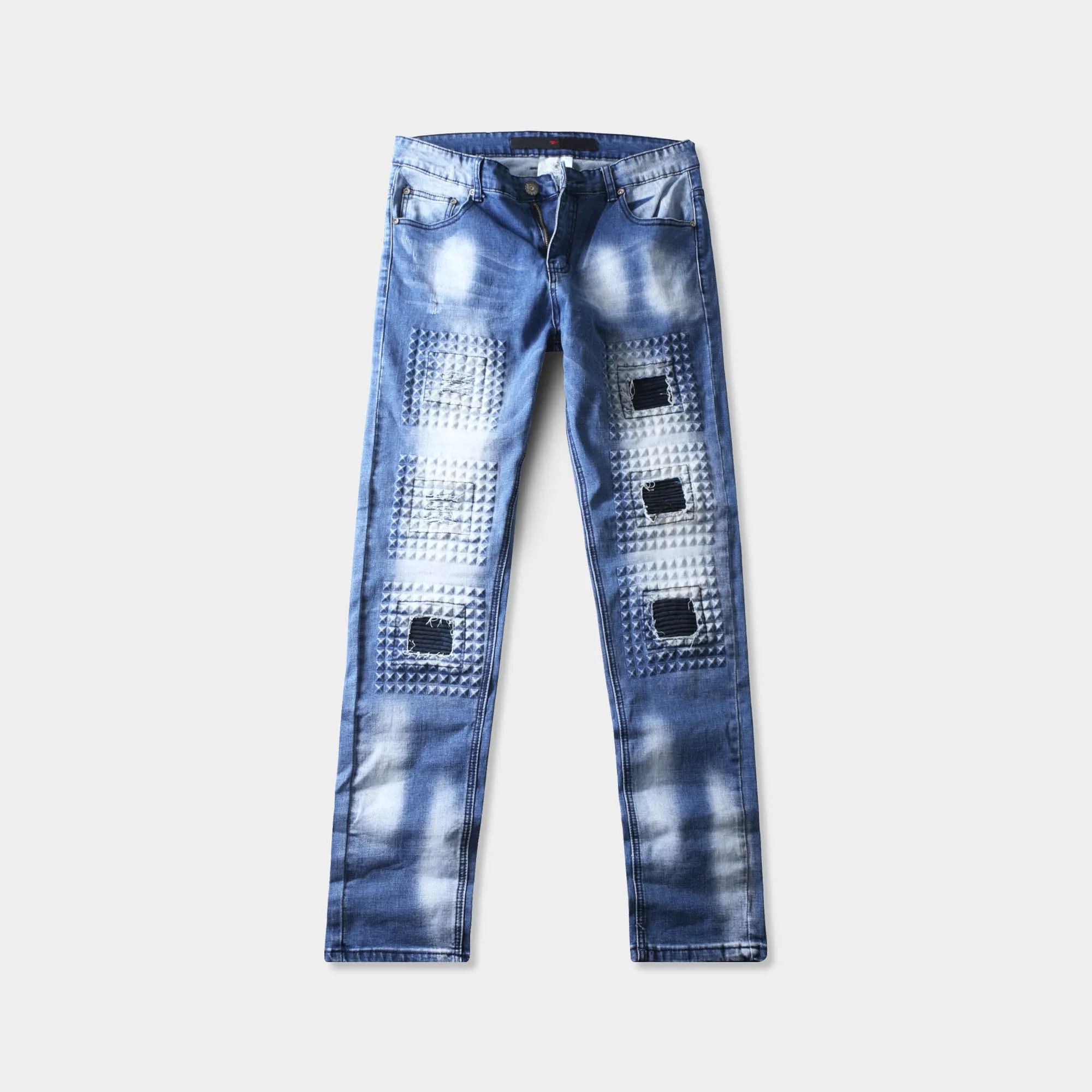 Men's Fashion Distressed Biker Jeans