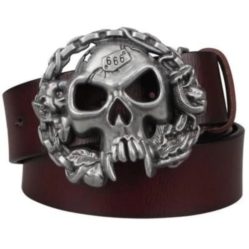 Men's Genuine Leather Belt With Metal Buckle