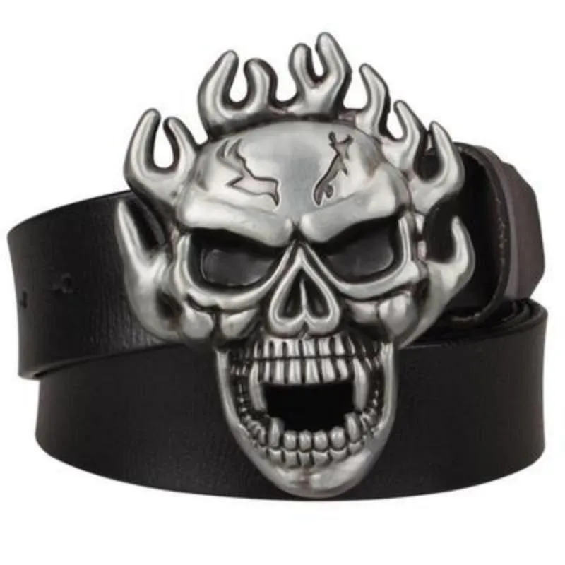 Men's Genuine Leather Belt With Metal Buckle