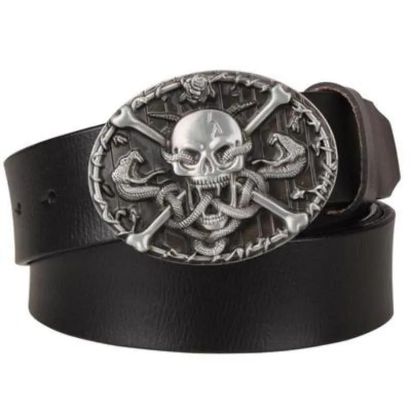 Men's Genuine Leather Belt With Metal Buckle
