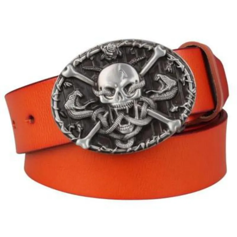 Men's Genuine Leather Belt With Metal Buckle