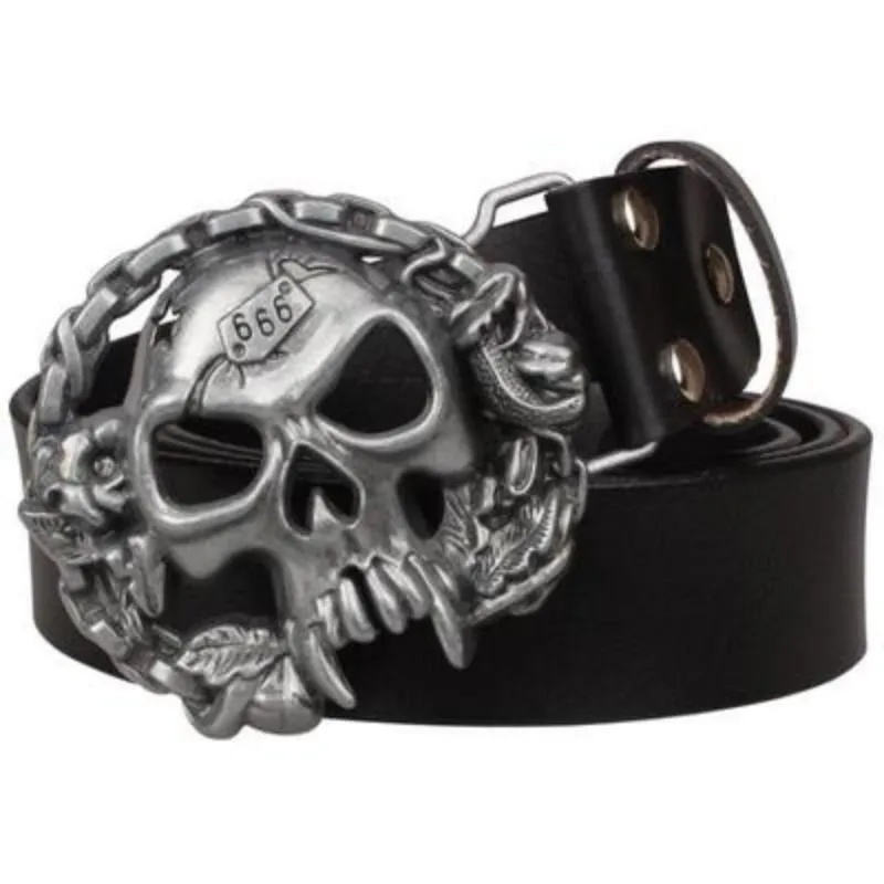 Men's Genuine Leather Belt With Metal Buckle
