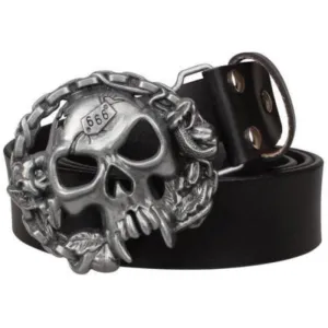 Men's Genuine Leather Belt With Metal Buckle