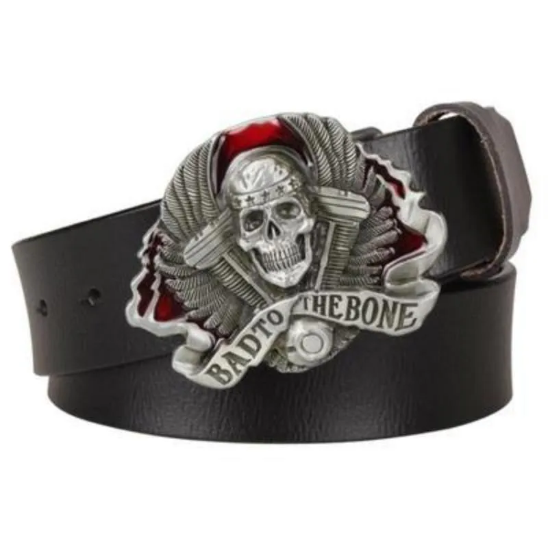 Men's Genuine Leather Belt With Metal Buckle