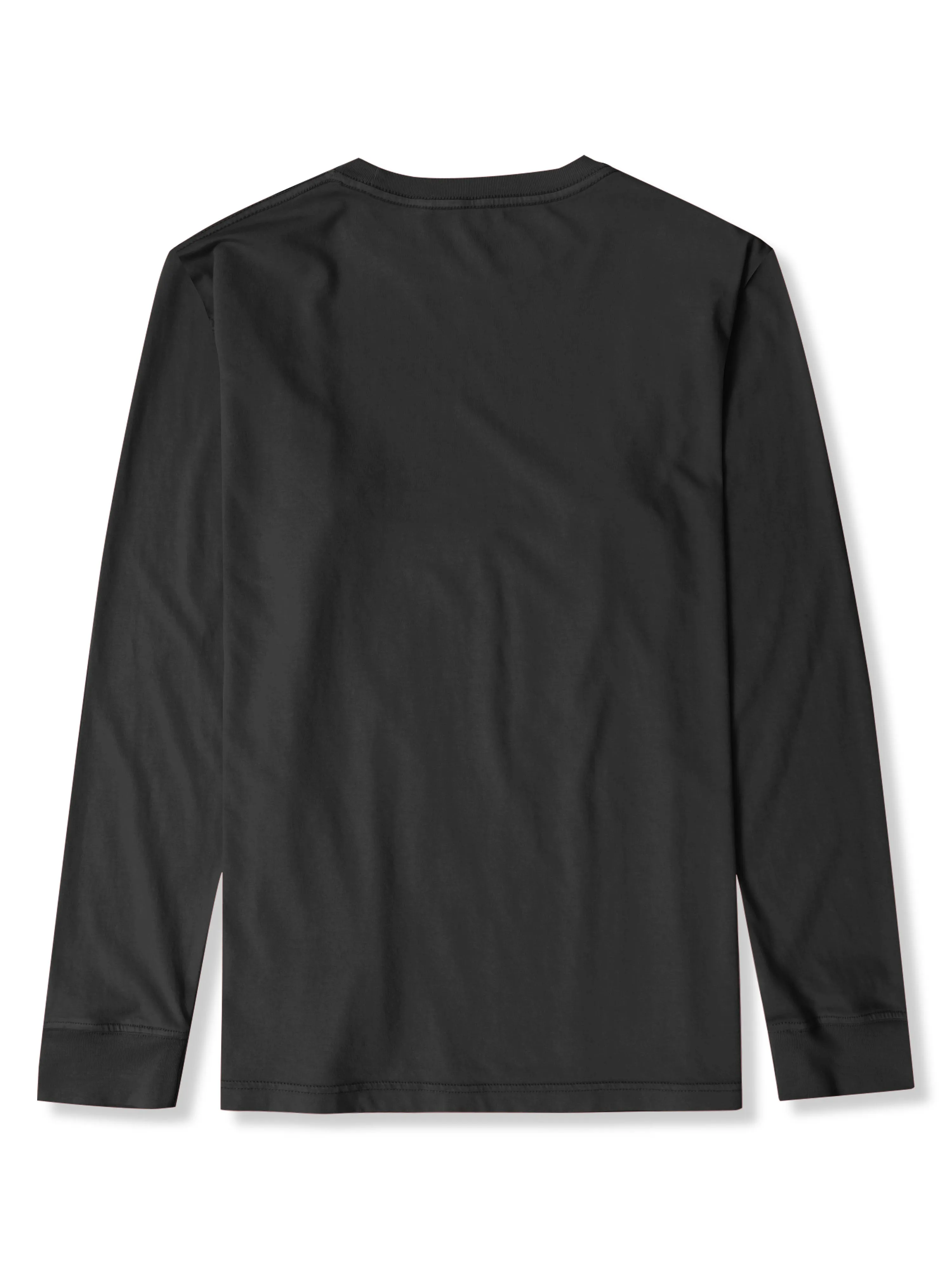 Mens Halloween Graphic Print Jack-O-Lantern Long Sleeve T Shirt