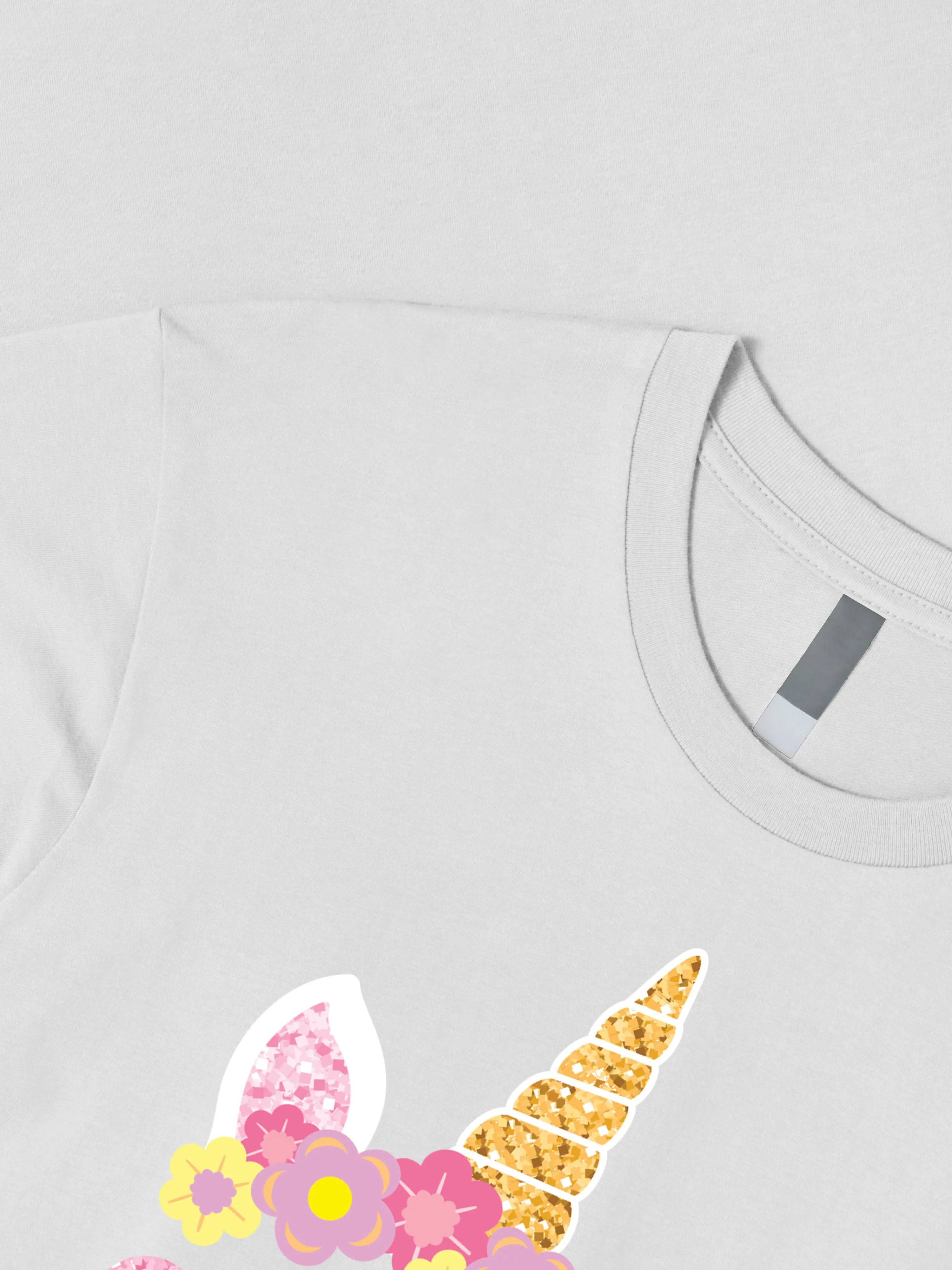 Mens Pink Unicorn Glasses Graphic Print Crew Neck T Shirt