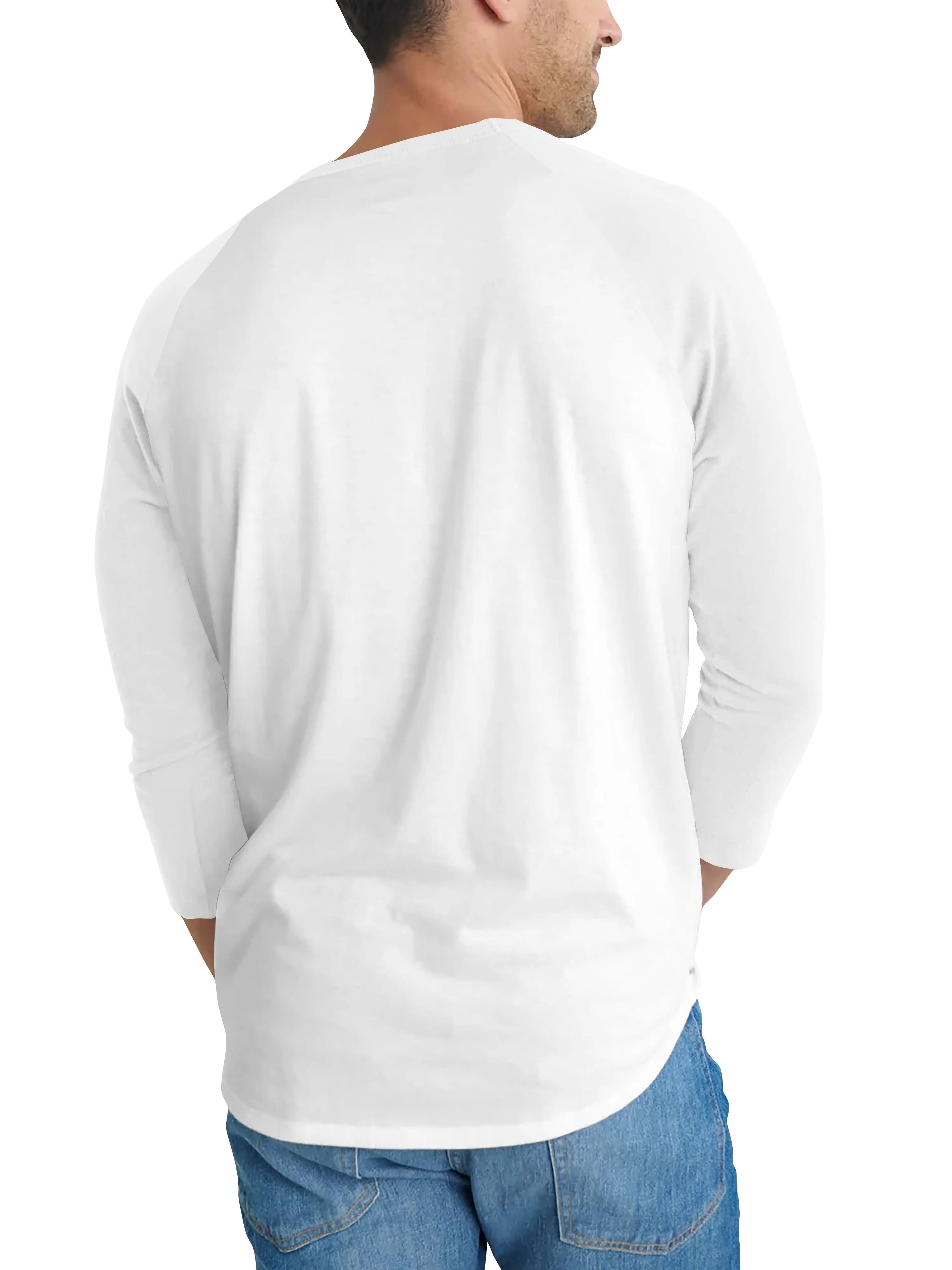 Mens Raglan Graphic Print 3-Stack Jack-O-Lanterns T Shirt