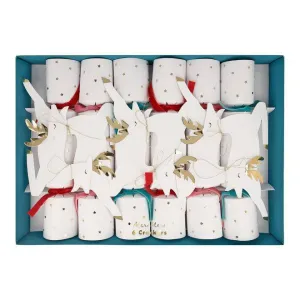 Meri Meri Premium Leaping Reindeer Medium Crackers - 6 Pack M0001