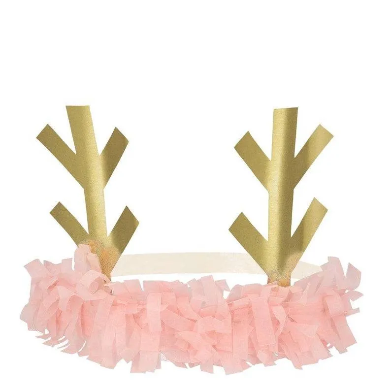 Meri Meri Reindeer Fringe Antler Headbands - 8 Pack M1085