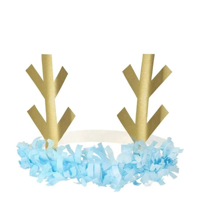 Meri Meri Reindeer Fringe Antler Headbands - 8 Pack M1085