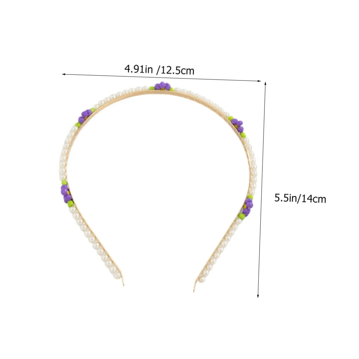 MERRYHAPY Daisy Flower Pearl Headband for Women Bridal Hair Accessory Fashion Metal Headband