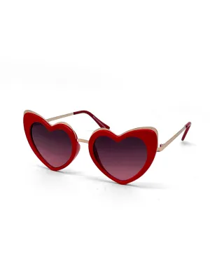 Metal Heart Shape Sunglasses