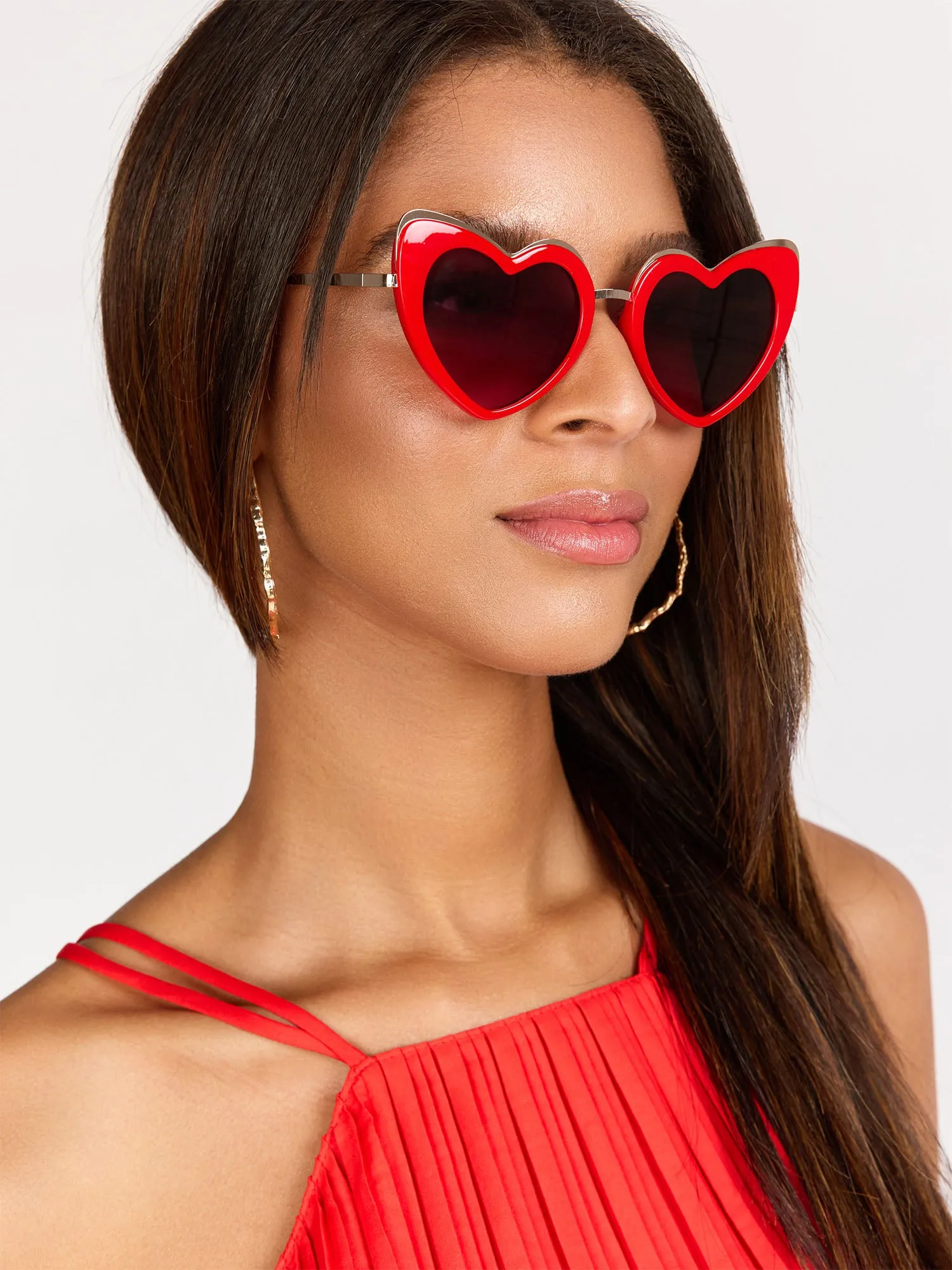 Metal Heart Shape Sunglasses
