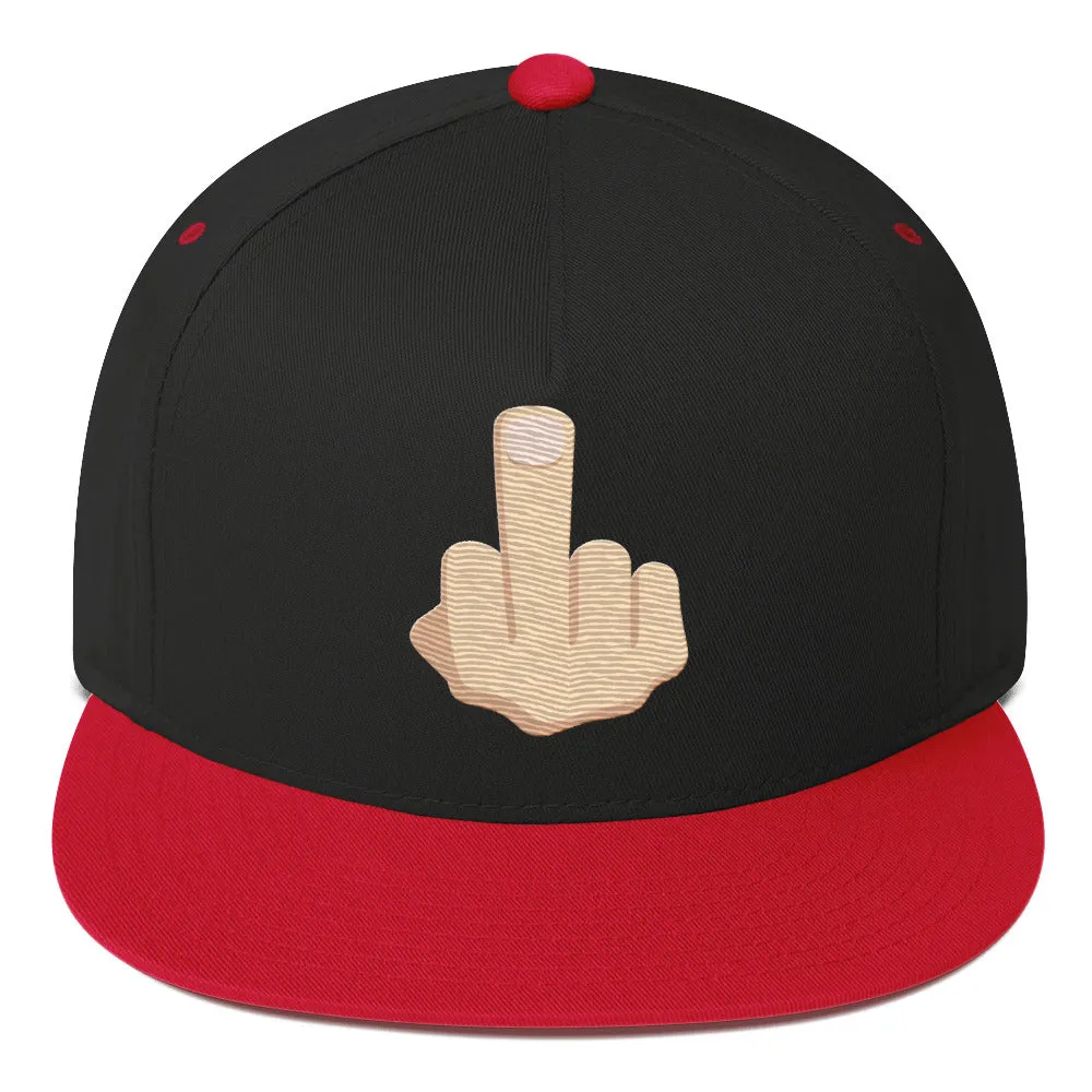 Middle Finger Flat Bill Cap