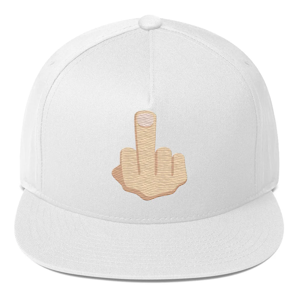 Middle Finger Flat Bill Cap