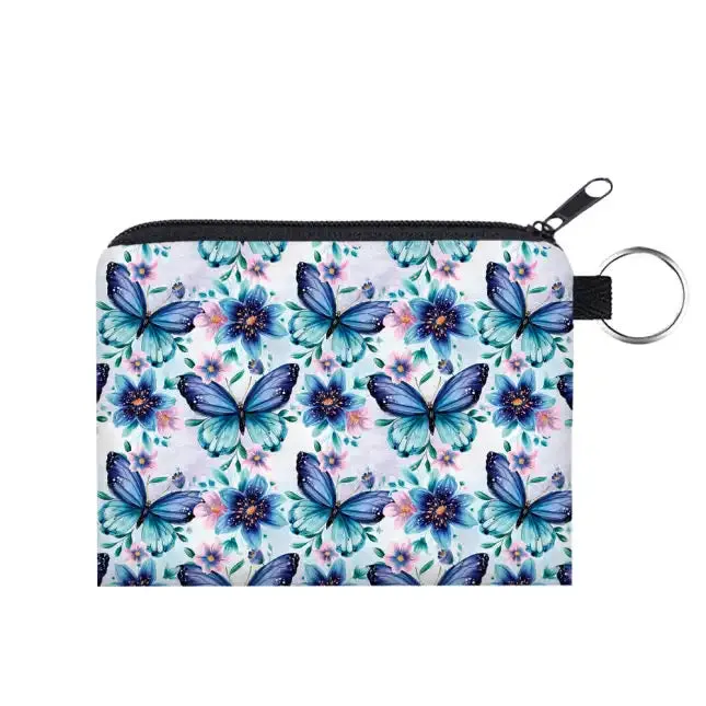 Mini Pouch - Blue Teal Butterfly