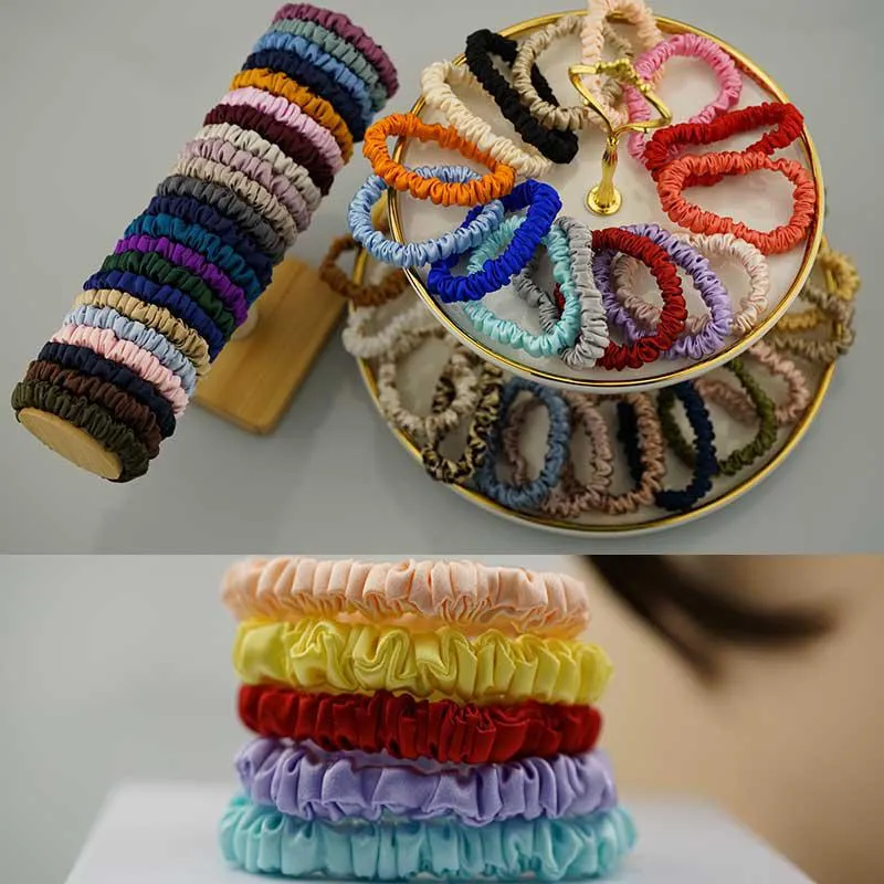 Mini Silk Scrunchies - custom and wholesale