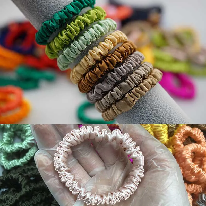 Mini Silk Scrunchies - custom and wholesale
