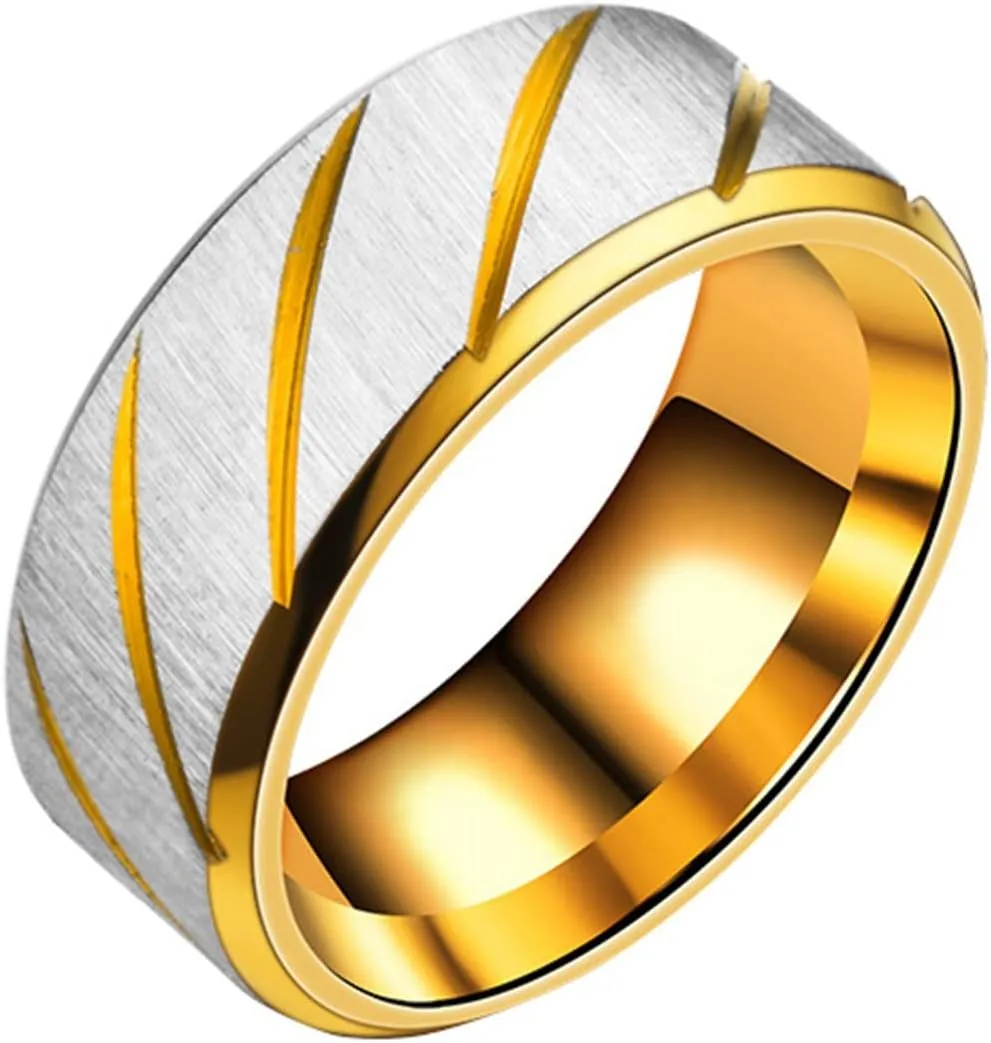 Minimalist Design Titanium Steel Ring for Women and Men Wedding Band