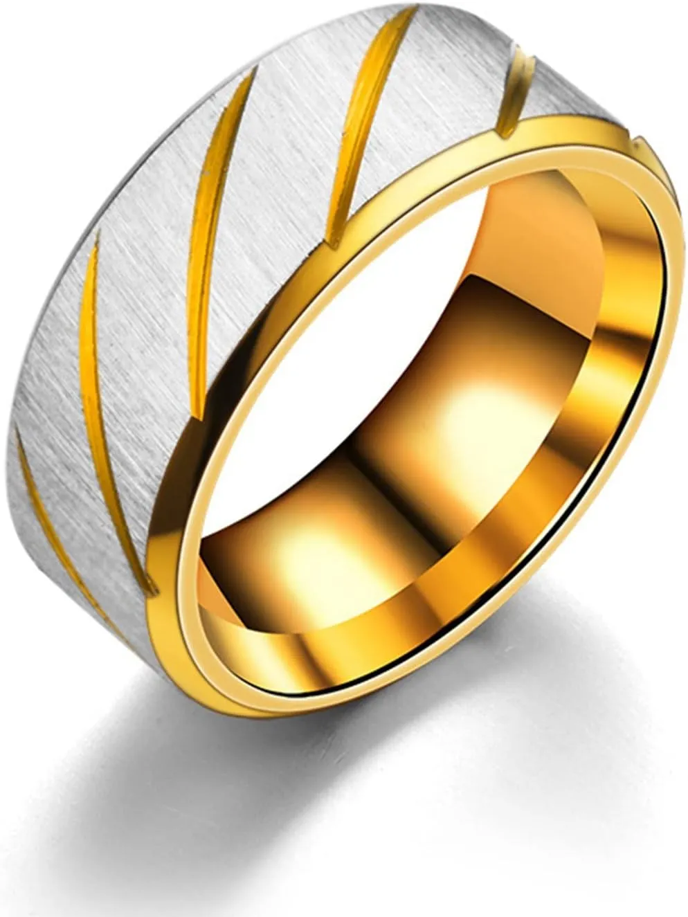 Minimalist Design Titanium Steel Ring for Women and Men Wedding Band