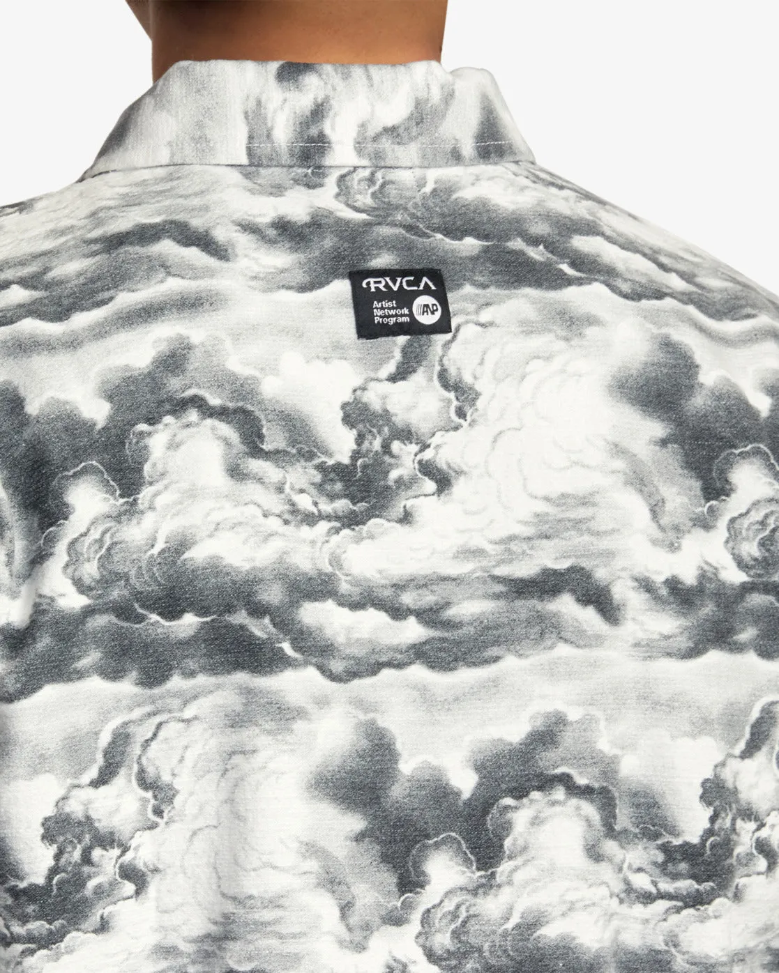 Mister Cartoon Cloud Shirt Jacket - Black/White