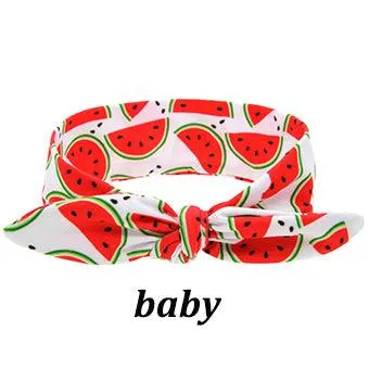 Mom And Baby Rabbit Ears Baby Headbands Hair Hoop Stretch Knot Hair Bows Cotton Children Hair Bands For baby Hair Accessories
