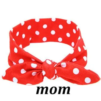 Mom And Baby Rabbit Ears Baby Headbands Hair Hoop Stretch Knot Hair Bows Cotton Children Hair Bands For baby Hair Accessories