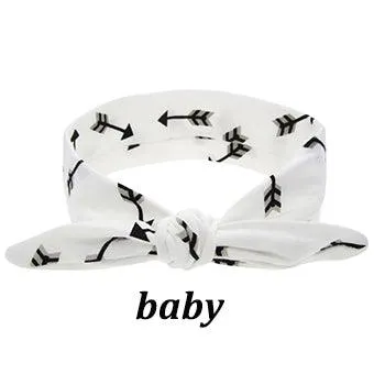 Mom And Baby Rabbit Ears Baby Headbands Hair Hoop Stretch Knot Hair Bows Cotton Children Hair Bands For baby Hair Accessories