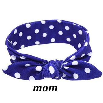 Mom And Baby Rabbit Ears Baby Headbands Hair Hoop Stretch Knot Hair Bows Cotton Children Hair Bands For baby Hair Accessories
