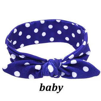 Mom And Baby Rabbit Ears Baby Headbands Hair Hoop Stretch Knot Hair Bows Cotton Children Hair Bands For baby Hair Accessories