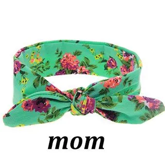 Mom And Baby Rabbit Ears Baby Headbands Hair Hoop Stretch Knot Hair Bows Cotton Children Hair Bands For baby Hair Accessories