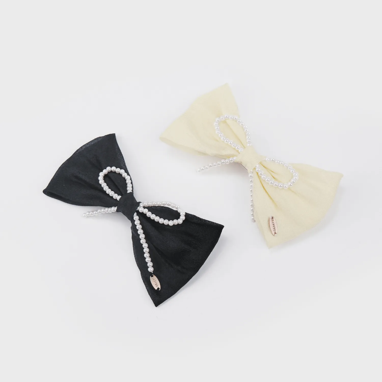 Moonlight Organza Pearl Large Hair Clip (Bow & 1 Strand)
