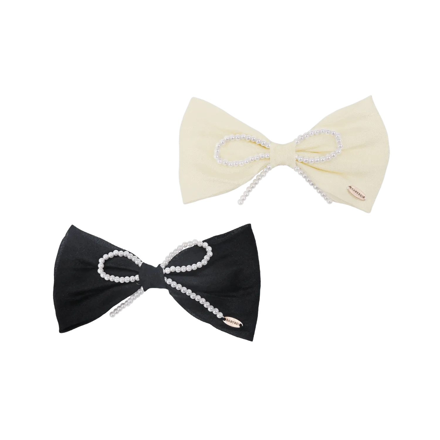 Moonlight Organza Pearl Large Hair Clip (Bow & 1 Strand)