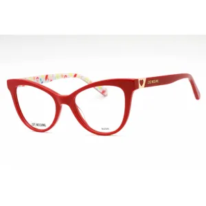 Moschino Love Women's Eyeglasses - Red Acetate Cat Eye Full Rim Frame | MOL576 C9A